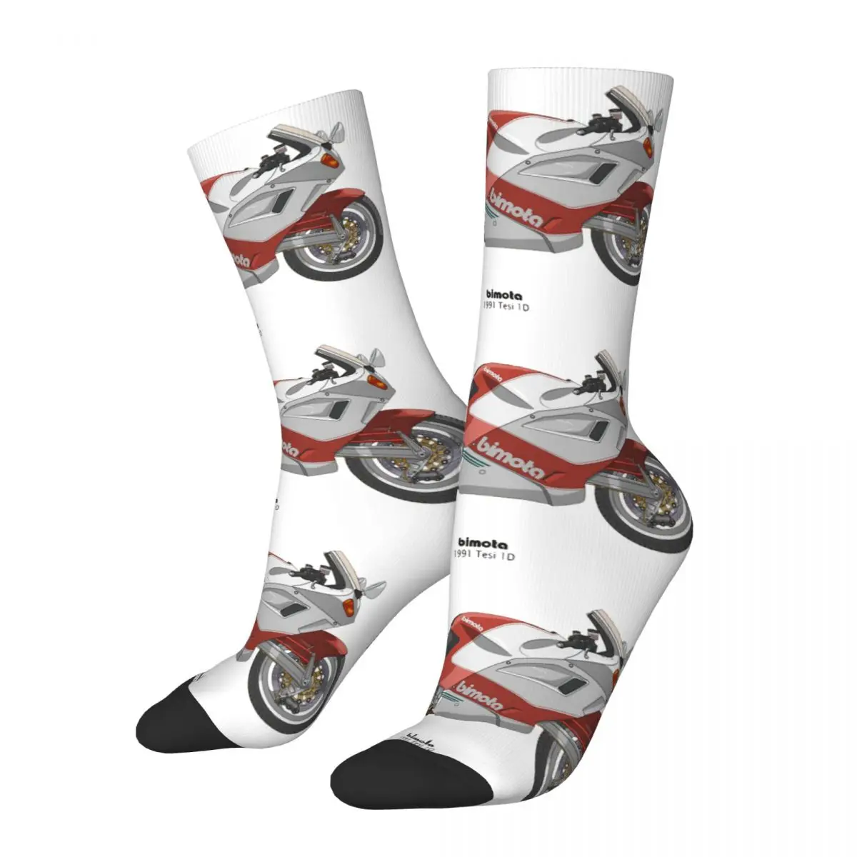 Happy Funny Men's compression Socks Tesi 1D Retro Harajuku Bimotas Auto Parts Hip Hop Novelty Pattern Crew Crazy Sock Gift