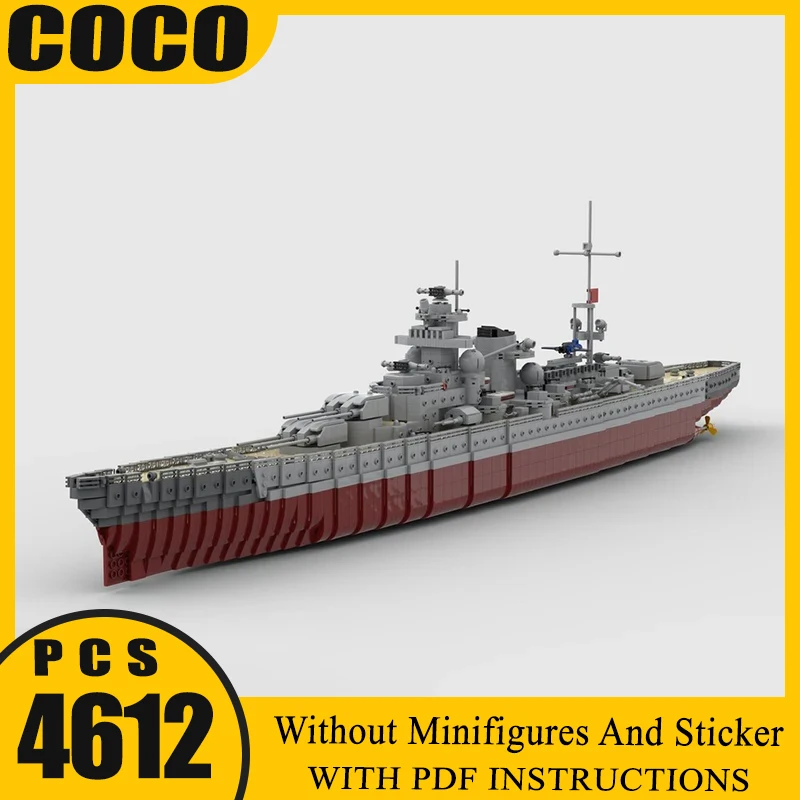 

Moc Building Blocks Battle cruiser Gneisenau Technology Modular Bricks Model Gifts Christmas Toys DIY Sets Assembly