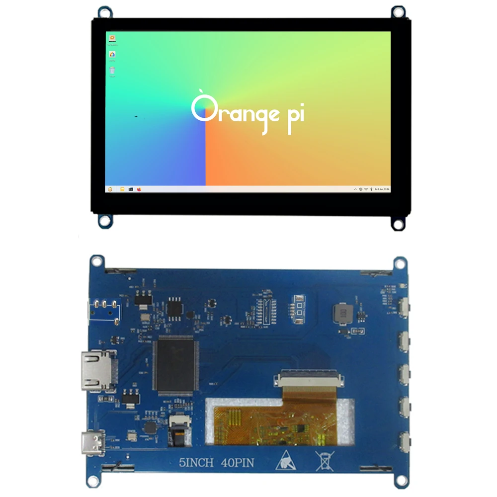 

5-дюймовый 800*480 IPS-монитор USB сенсорное управление HDMI-совместимый ЖК-дисплей емкостный сенсорный экран для ПК Raspberry Pi