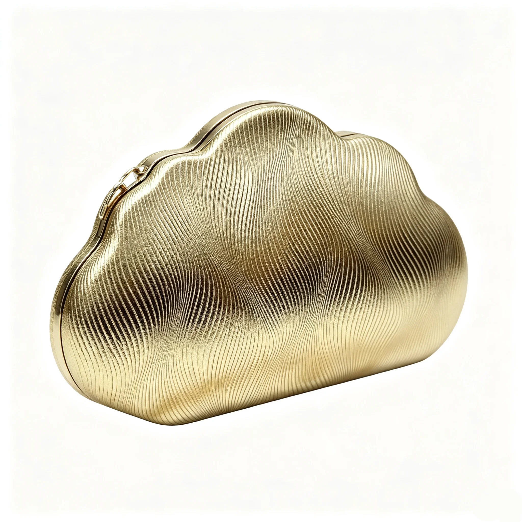 Wavy Metallic Cloud Clutch — product information 2