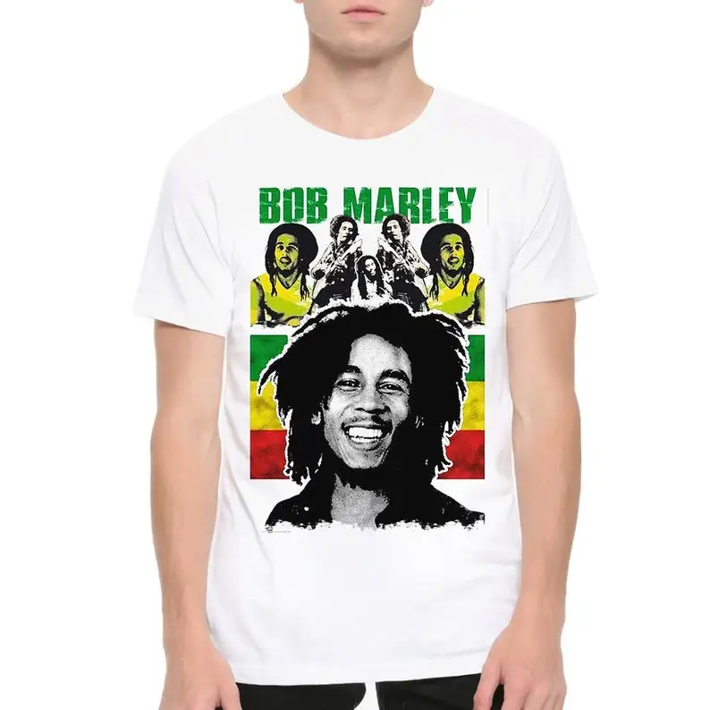 Bob Marley Graphic T-Shirt, Men's Women's Sizes (met-066)