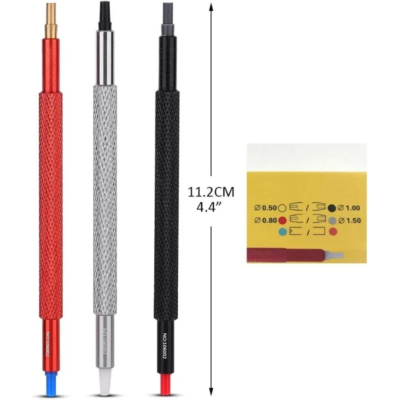 3pcs/lot Watch Hand Pressers Pusher Fitting Set Kit Wristwatch Needle Holder Rubber Head Repair Tool for Watchmakers