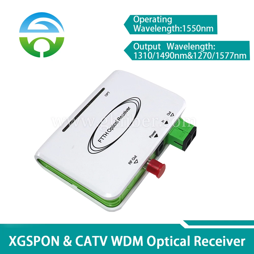 XGSPON&CATV WDM Receptor óptico Convertidor de fibra Mini Receptor Optico Catv 1270/1577nm