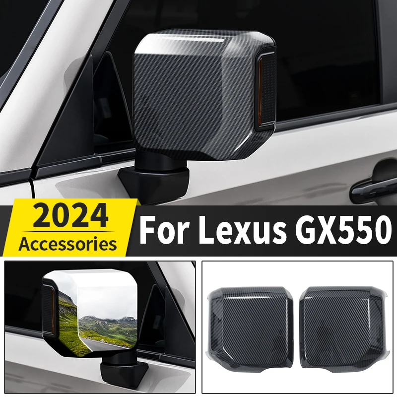 

For 2024 Lexus GX550 Rearview Mirror Decoration Covers GX 550 Exterior upgrade Accessories Modification Tuning body kit