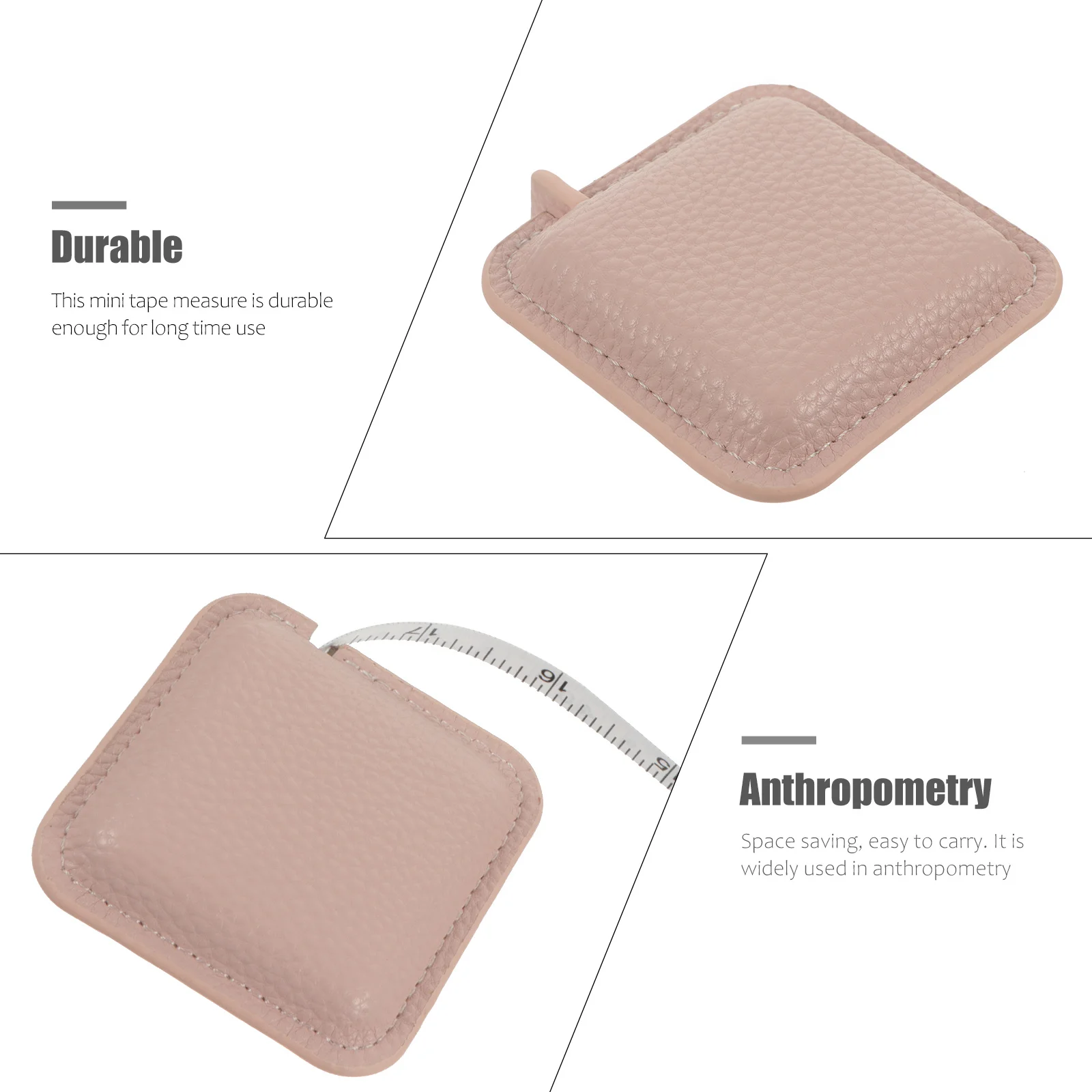 

1 pc Pu Tape Measure Mini Compact Double Sided Flexible Measuring Tool For Body Clothes Bust Multipurpose Ruler Handicraft