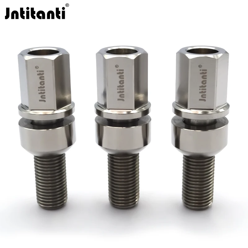 

Jntitanti длиннее 19 мм шестигранная полая головка плавающее сферическое сиденье Gr.5 титановый колесный болт M14x1,5 для фиксации колес Porsche