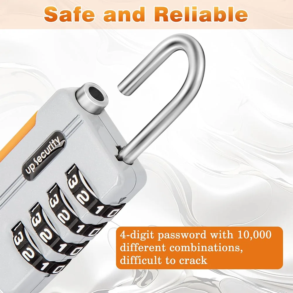 4 Digit TSA Combination Lock Anti-Theft Customs Password Suitcase Lock for Travel Luggage Cabinet Security Padlock
