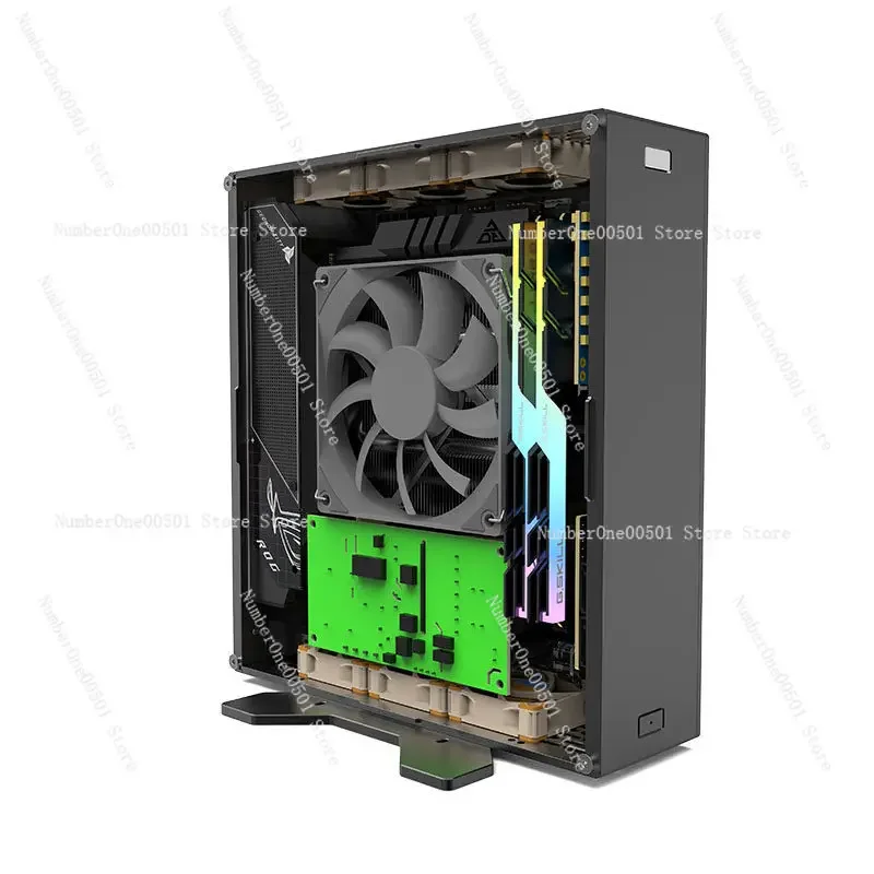 Lzmod 2.2L Mini ITX iGPU Case DC-M2 with Internal DC Power Supply Support