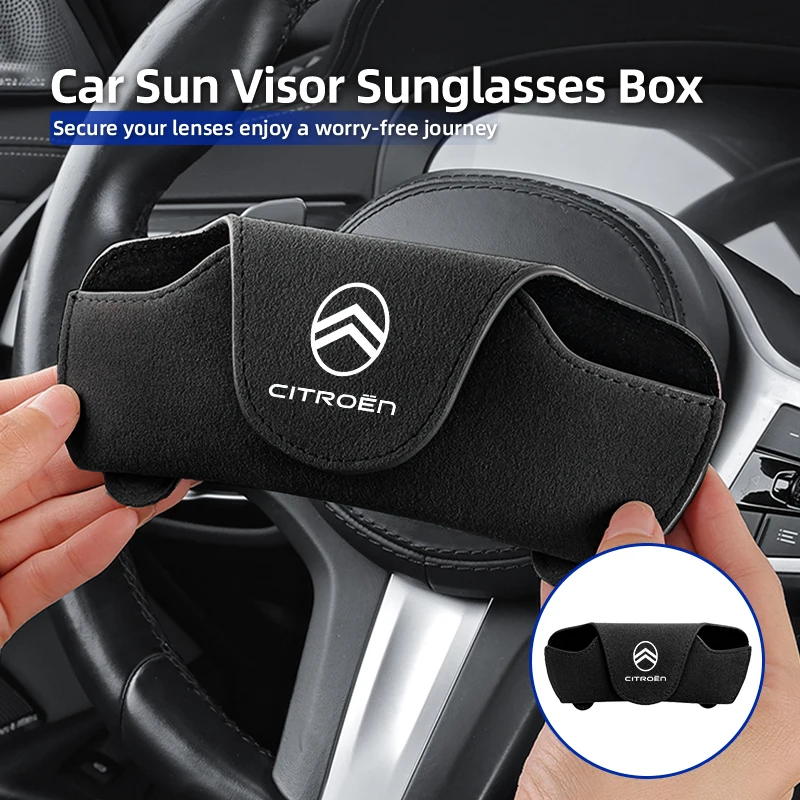 Boîte de rangement de lunettes pare-soleil de voiture, Clip universel pour lunettes de soleil, pour citroën Berlingo Celysee C4 C3 C5 C1 C2 Cactus Picasso