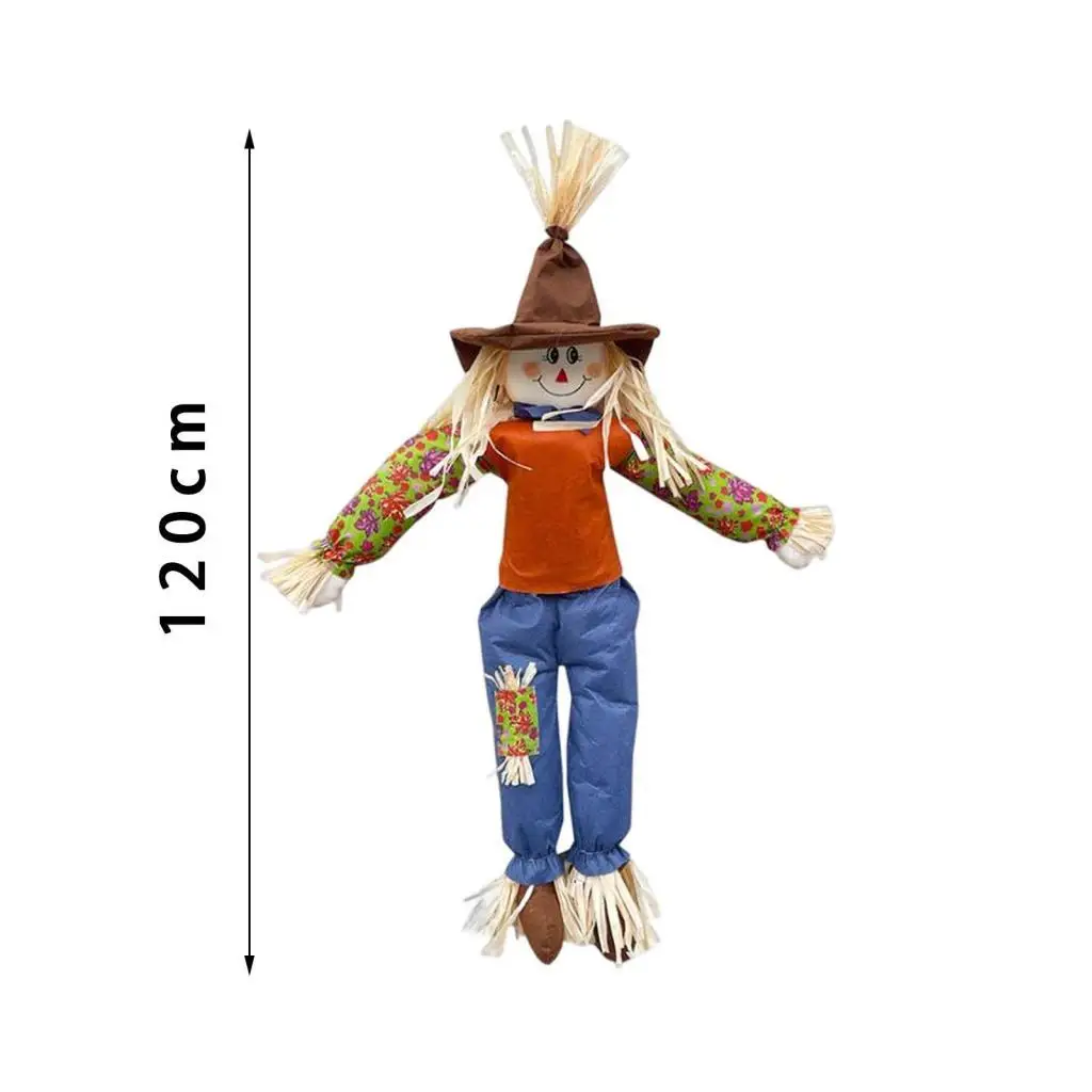 Fall Scarecrows Decor 120cm Standing Scarecrow for Party Favors Supplies Home Outside Party Porch