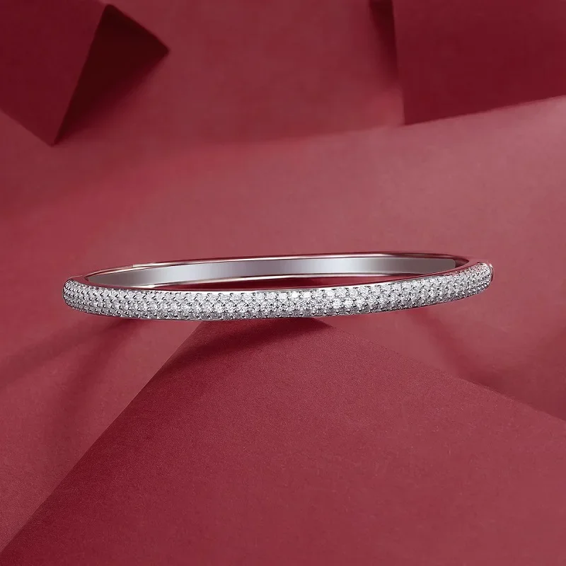 

S925 Silver Monologue Bracelet Moissanite and New Female Style Bracelet and Live Selling Hot Spot and Panyu Factory Wholesale