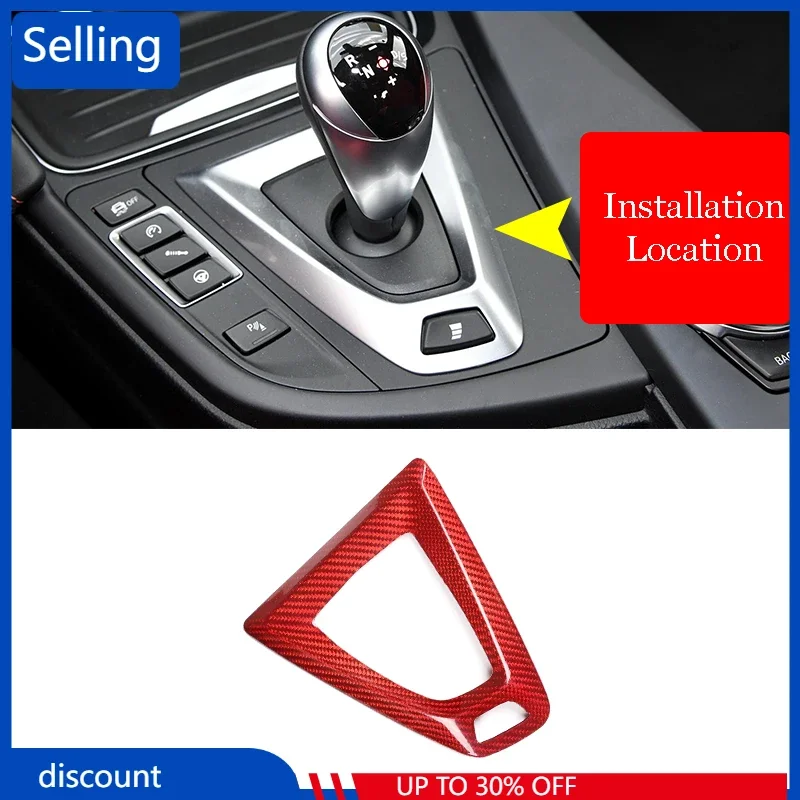 

Red Real Carbon Fiber Car Gear Shift Frame Trim For M3 M4 F80 F82 2014-2018 RHD/LHD Car Gear Shift Decoration Frame Trim fast