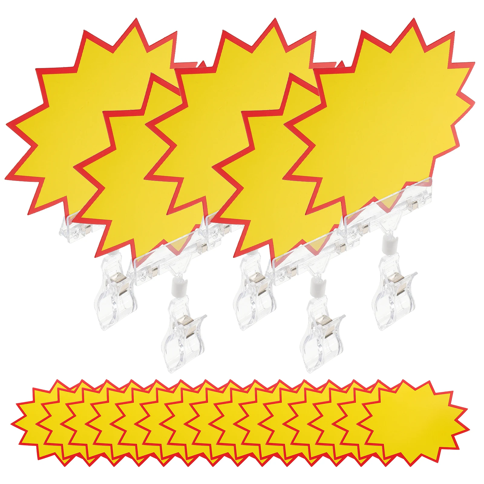 

Acrylic Paper Sign Clip Holder Price Tags Garage Sale Supplies Bright Color Not Easy to Crack Simple Design Practical