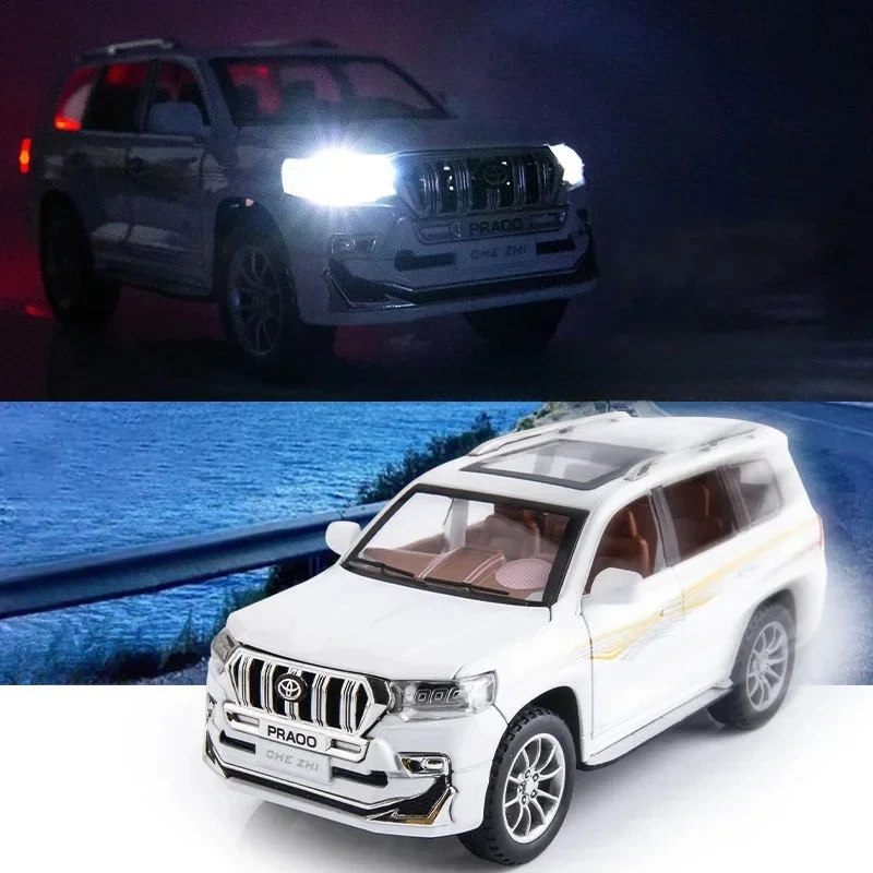 

1:24 High simitation TOYOTA LAND CRUISER PRADO Alloy Metal Car Model Toys With Pull Back For Kids Birthday Gifts Free Shipping