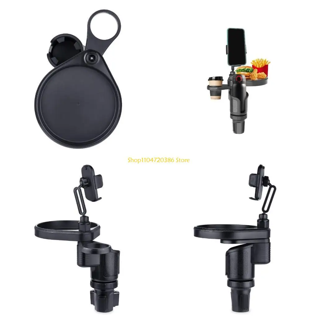 

K0EA Car Travel Essential Универсальный автомобильный подстаканник, лоток-удлинитель с подносом для стола для еды, вращающийся