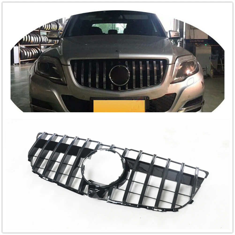 

Car Front Grille Grill Upper Replacement Bumper Hood Mesh Auto Kit For Mercedes Benz GLK250 GLK300 GLK350 GLK X204 2013-2015 GT