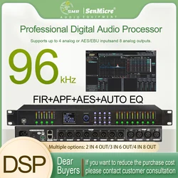 SenMicre DPA0408RTS Professional Stage Digital Audio Processor 32Bit DSP 16Band AUTO EQ With AES Input Output FIR Speaker Audio