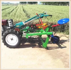 Garlic harvester digger 15 horsepower walking tractor with backward digging garlic machine