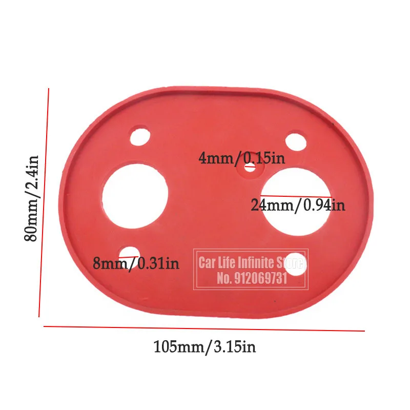 1/2/4/6/10Pcs Car Air Heater Seal Gaskets Base Red For Eberspacher Airtronic D2 D4 Webasto Air Top 2000 Diesel Parking Heater