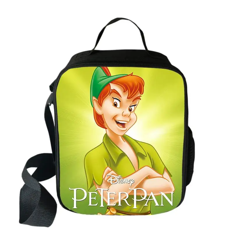 Disney Peter Pan Protect Lunch Bags Boys Girls Travel Tote Bags Picnic Food Fresh Storage Bags Student Mini Messenger Bag