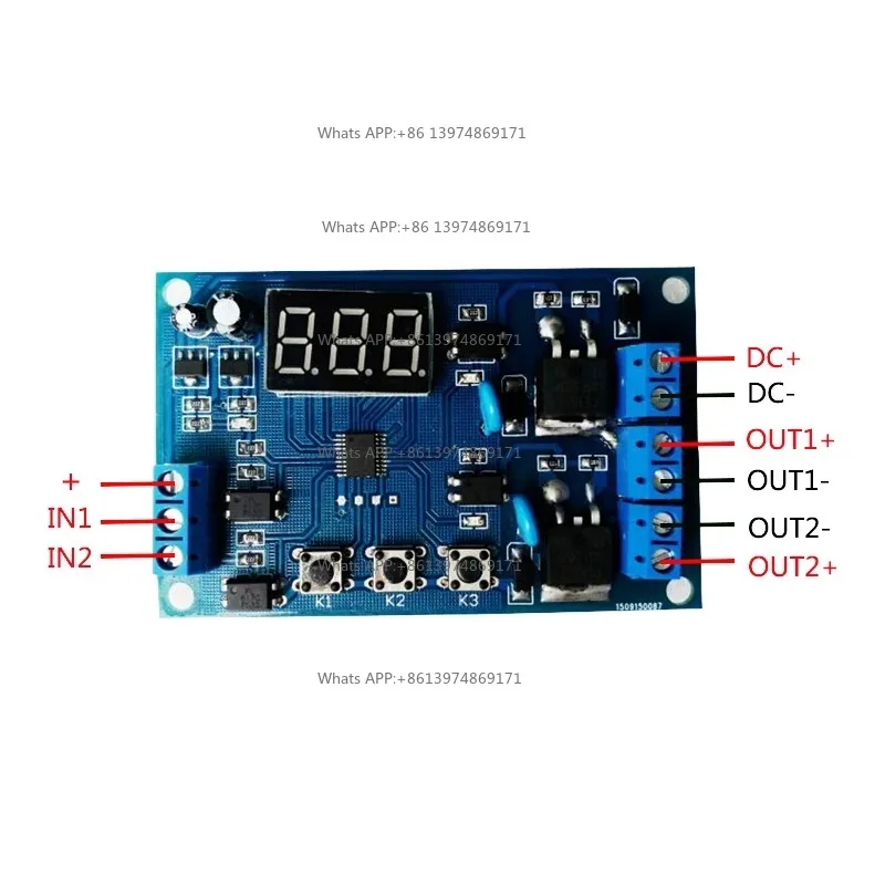 Two-Way MOS Tube Module Solenoid Valve Water Pump Switch Cycle Delay Timing Custom Circuit Board