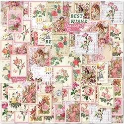 46pcs Rose, Fairy, Bird Vintage Graffiti Stickers Decorated Notebook Water Cup Suitcase Guitar Classic Toy Scrapbook DIY Decal