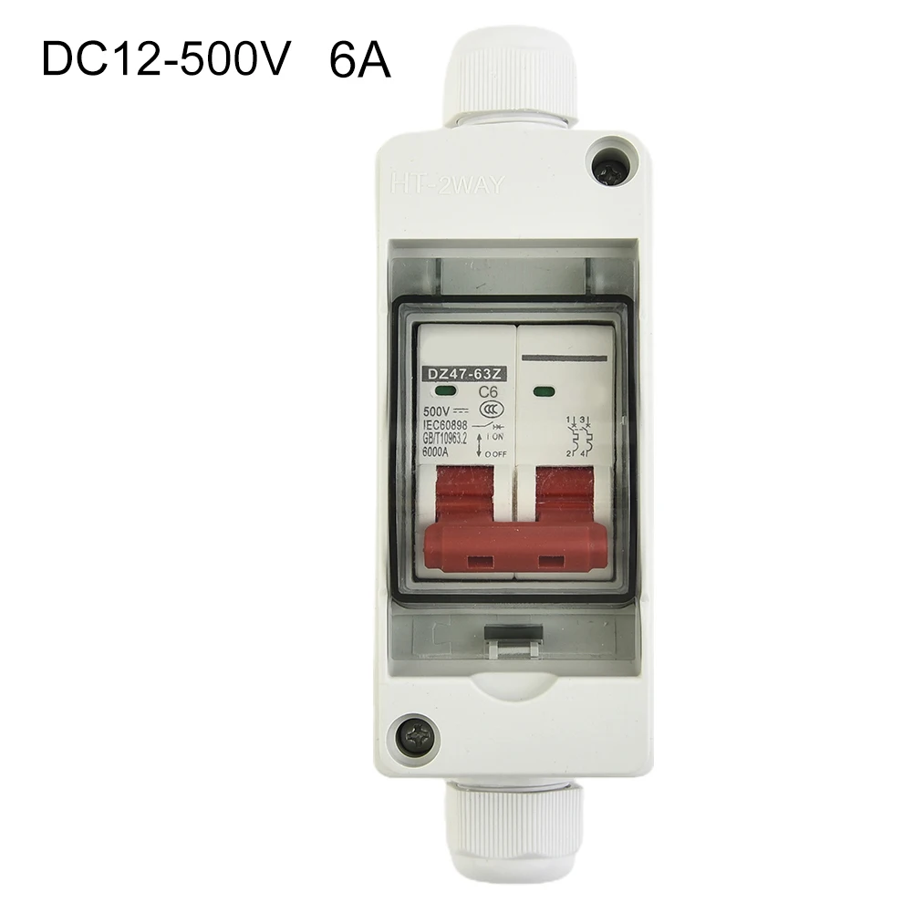 

Waterproof Distribution Box with DC Switch Miniature Circuit Breakers Home/Garden Solar Photovoltaics Battery PV Combiner Box