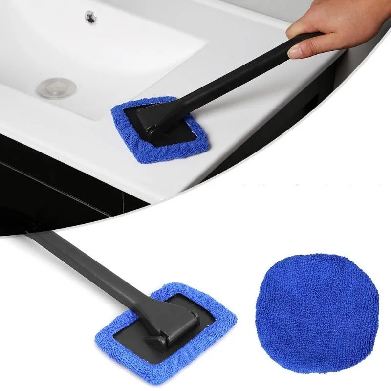 Car Windshield Wiper Cleaner Brush Tool com punho longo, Car Window Cleaner, Microfiber Washing Kit