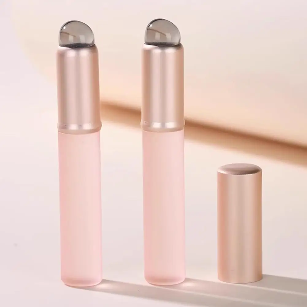 Mini Silicone Lip Brush With Lid Round Head Makeup Concealer Brush Brush Multi-Use Makeup Portable Mini Tool Lipstick Appli D7X0