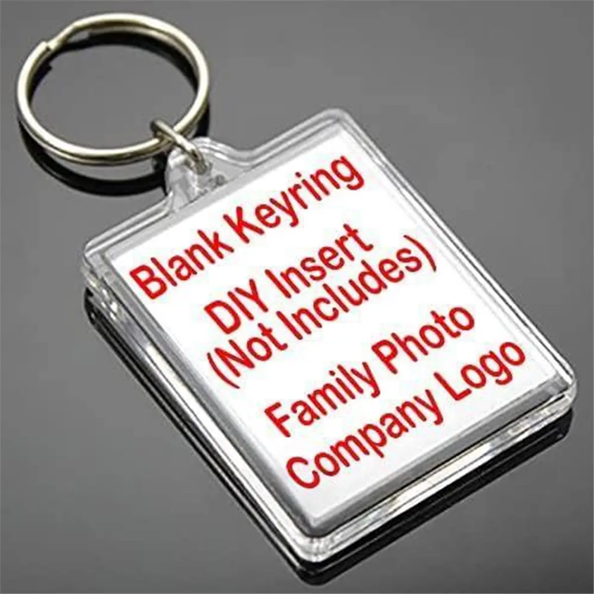 Utility Design Acrylic Photo Keychains - Clear Double-Sided Frames for Personalized Gifts, Crafts & Promotions