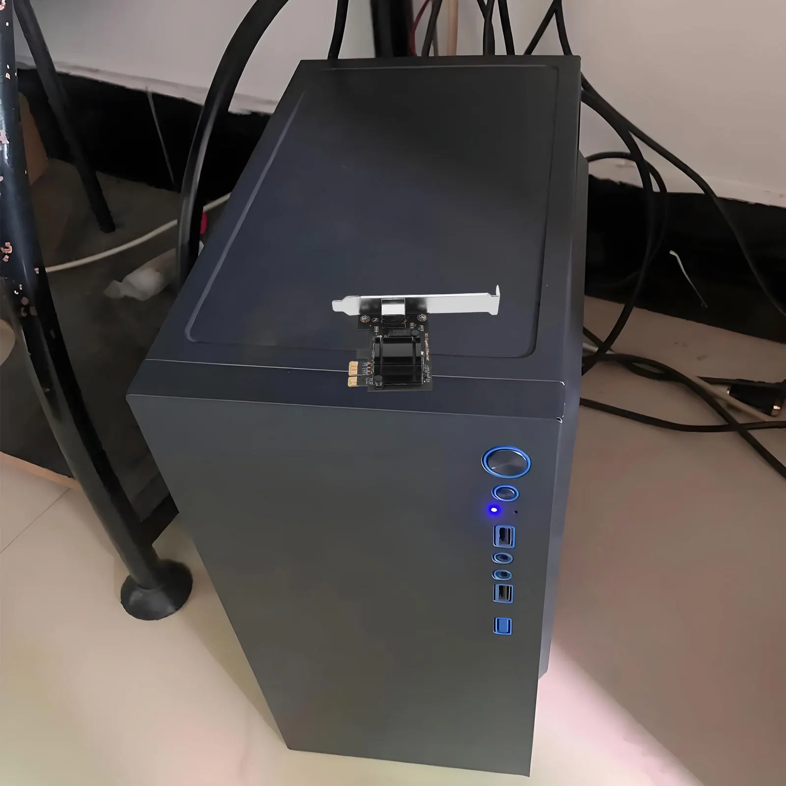 

Настольный ПК 5G Гигабитная бесчернильная сетевая карта Интерфейс Rtiex1 Ethernet-адаптер Сетевой интерфейс Карта для офиса и дома