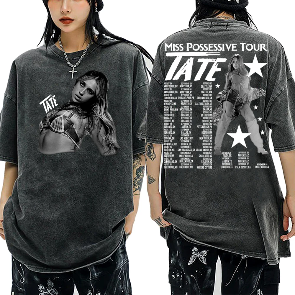 

Tate McRae Tour 2025 T8 Merch Shirt for Girls Cotton T-Shirt Summer