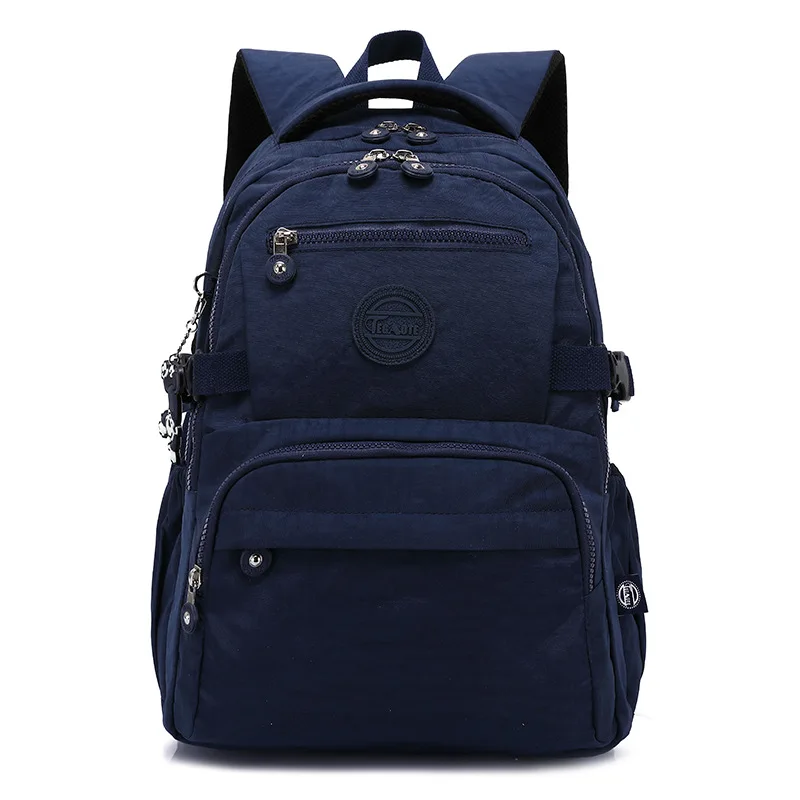 Tegaote náilon a4 à prova dwaterproof água das mulheres dos homens mochila escolar 15.6 ''14'' portátil leve saco de viagem azul verde preto vermelho rosa m2303