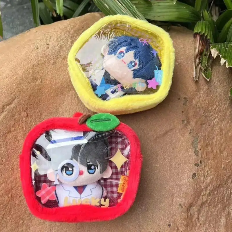 

INS Korean Red Apple Bag Pendant Accessories Cute Fashion Transparent PVC Doll Storage Bag Student Backpack Pendant Girls Gifts