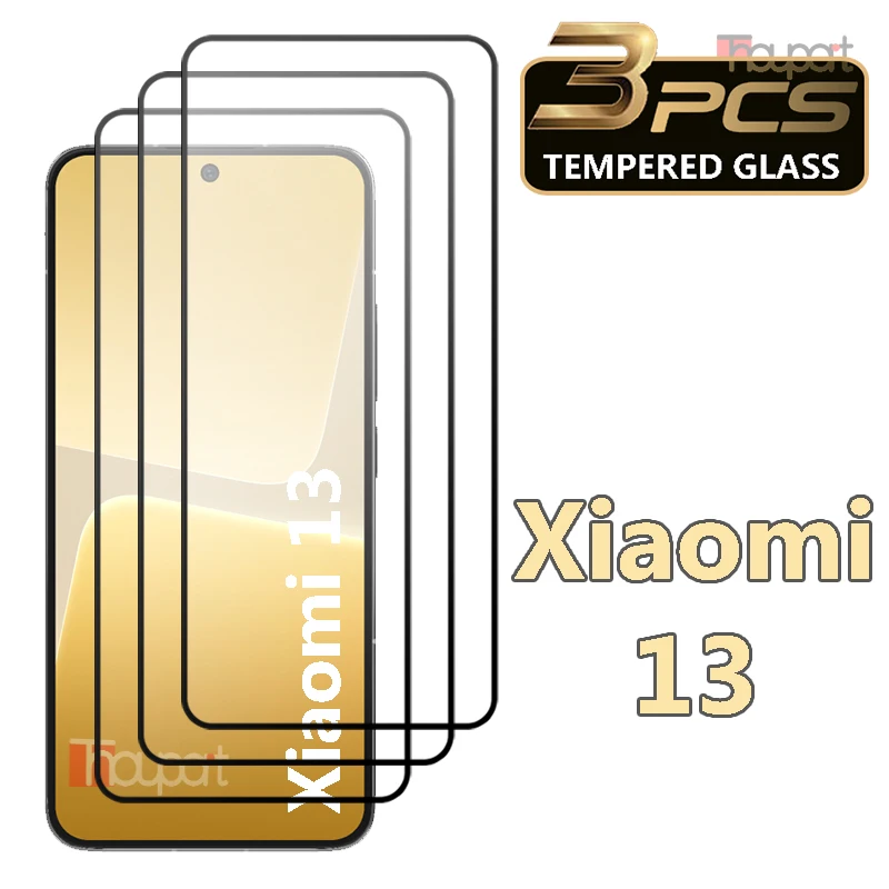 

3PCS Tempered Glass For Xiaomi 13 Screen Protector Film Mi 13 Glass