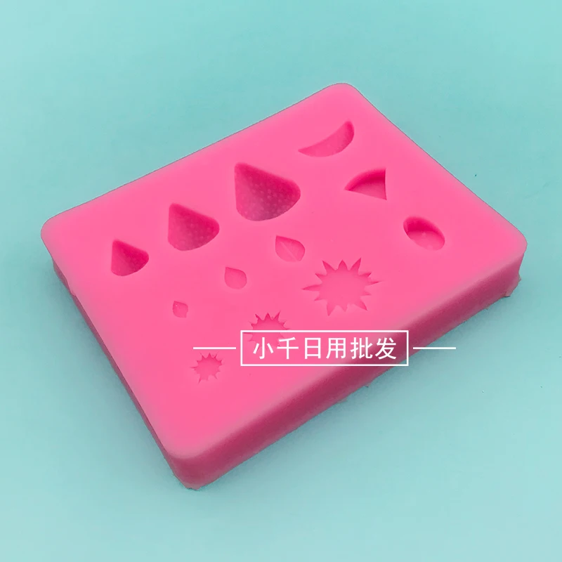 สตรอเบอร์รี่แตงโมสีส้มใบแม่พิมพ์ซิลิโคน DIY Fondant เค้กตกแต่งอาหารความปลอดภัยวัสดุช็อกโกแลต Mould Supplies