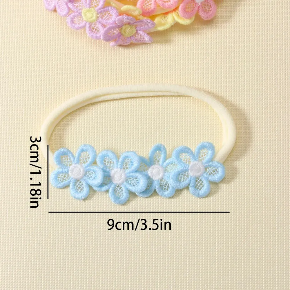 6PCS Cute Lace and Flower Decorated Headbands for Baby Girls for Party Colorful Elastic Headbands Daily Accessories for Kids