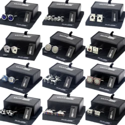 MeMolissa Display Box Cufflinks Classic Motorcycle Design Sports Style Solid Color Cufflinks for Men Wedding Jewelry Best Gifts