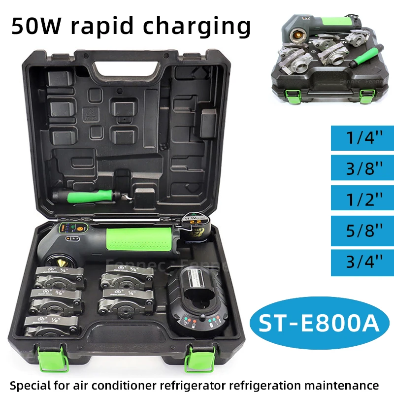 Extenseur de tube de cuivre Extenseur de tuyau de batterie au lithium Outil d'évasement Tuyau de cuivre de climatisation Outil 6,000 ST-E800A DSZH