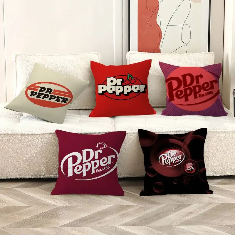 D-Dr P-Pepper Soda Logo Maple Design Cushion Cover Happy Autumn Harvest decor Holiday Decorati Pillow Cover