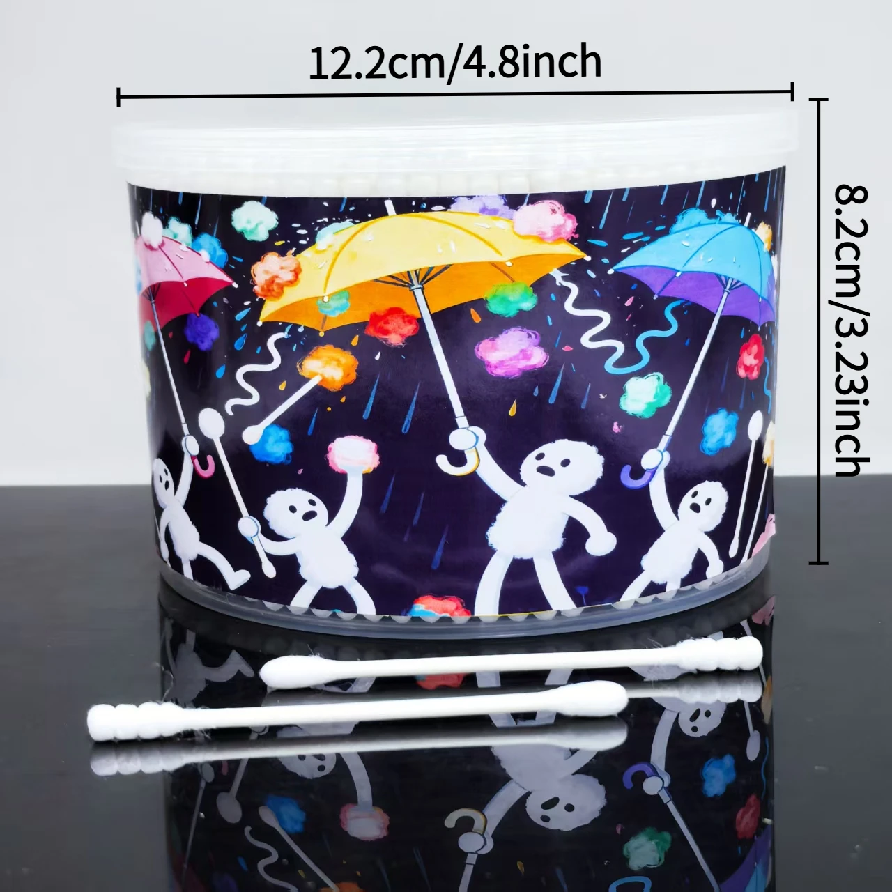 500개 이중 헤드 디테일 클리닝 특수 면봉, 나선형 헤드와 둥근 헤드, 성인용 이중 헤드 면봉