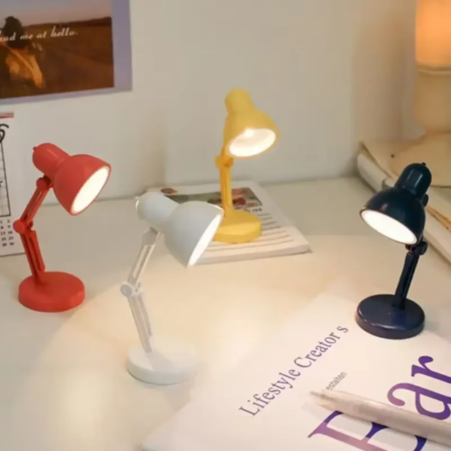 Mini Book Light With Clip  Table Lamp Foldable Night  Room Computer Night Lights Eye Travel Book Light  Appliance