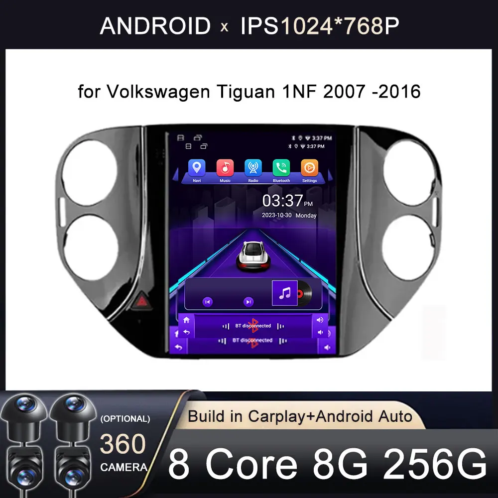 

Android 13 For Volkswagen Tiguan 1NF 2007 -2016 Multimedia Navigation GPS 9.7" Screen Autoradio Carplay Car Radio Stereo WIFI+4G