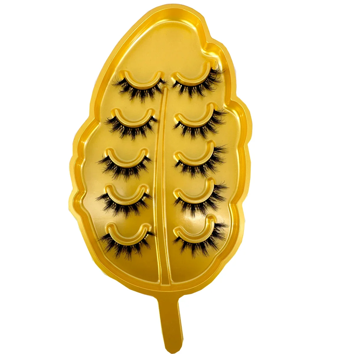 新しい 5 ペアつけまつげ 6D 超ふわふわうっすらフェイクミンクまつげ猫/キツネの目効果劇的なまつげまつげエクステンションメイク