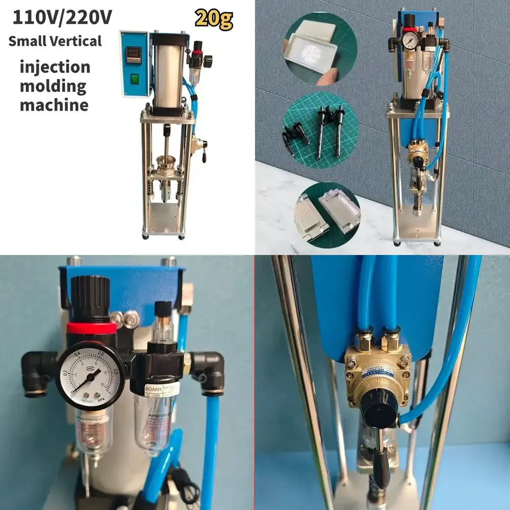 20g Vertical Molding Machine 220V/110V Desktop Polymer Plastic Molding Machine USB Head Plug Molding