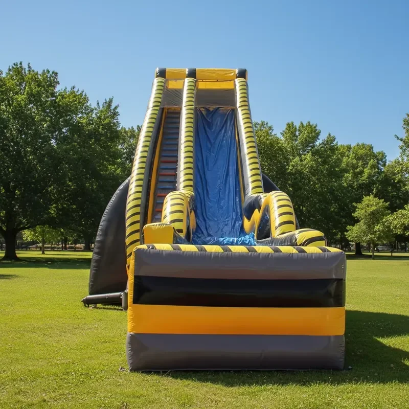 Large Size Thrill Dropsick Single Track Outdoor Inflatable Water Slide with Slip Mat for Home & School