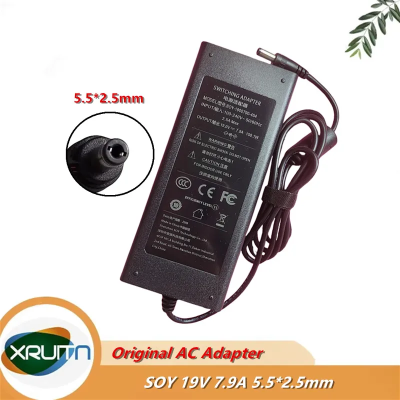 

Original SOY SOY-1900790-454 AC Adapter Charger Projector Power Supply 19V 7.9A 150.1W 150W 5.5*2.5mm