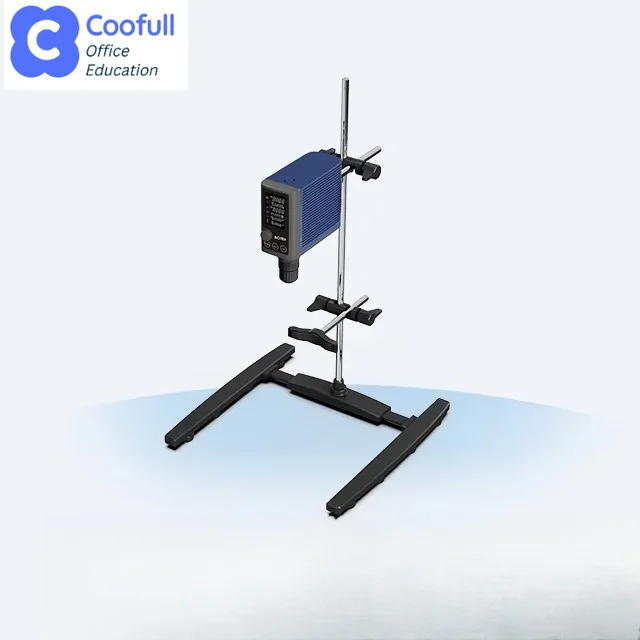 COOFULL Overhead Stirrer Extended Timer Function Large LCD Screen Display Safety Lock Dual Calibration for Torque and Temp.