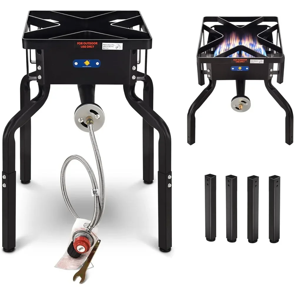 

200,000BTU Propane Burner Camping Stove for Outdoor Cooking with Removable Legs