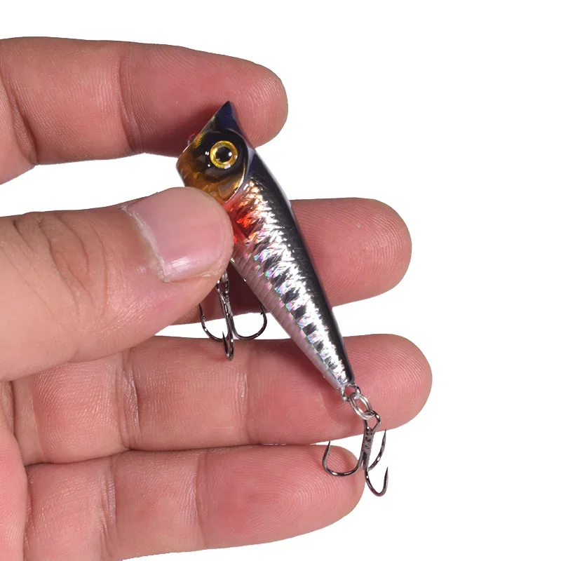 1 pièce de top leurre de pêche, 5 cm, 4.8 g, mini wobbler flottant, appât artificiel avec hameçon pour bass, brochet, silure, poisson, swimbaits